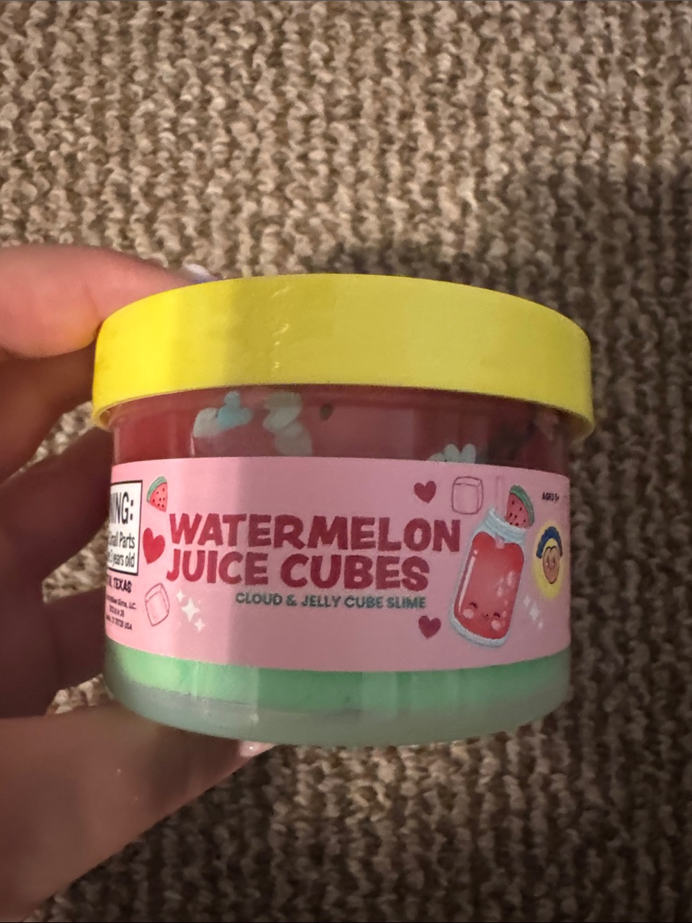 Peachybbies Watermelon Juice Cubes Slime